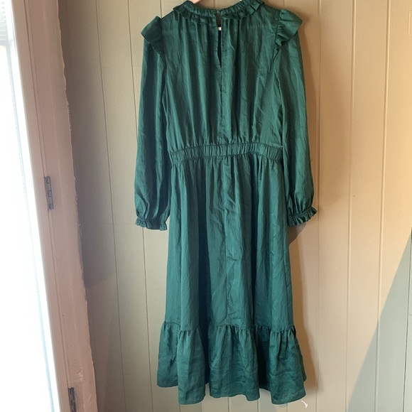 Emerald Green Current Air Long Sleeve Dress Size Medium EUC - Picture 7 of 11